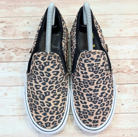 Vans Asher Deluxe Comfort Ortholite Cheetah Leopard Print Women's 6.5 Black Tan - Picture 8 of 13